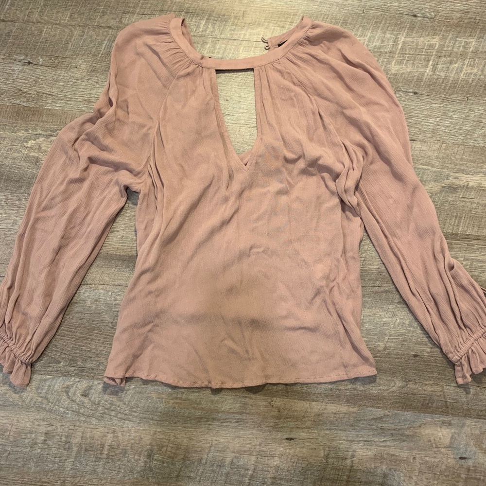 American Eagle Outfitters Blush pink Peasant Top